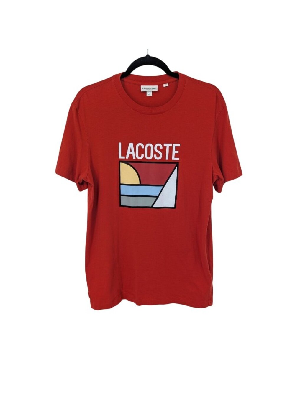 Lacoste Graphic Logo T Shirt Regular Fit Streetwear Preppy Coastal Sporty Medium